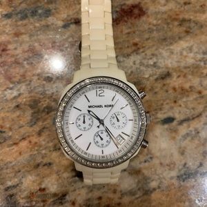 White Michael kors watch